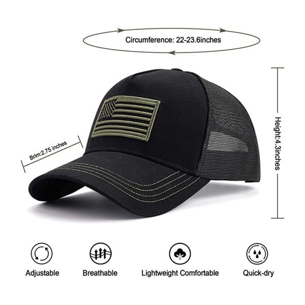 American Flag Unisex Trucker Hat - Robbi & Angel