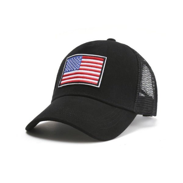 American Flag Unisex Trucker Hat - Robbi & Angel