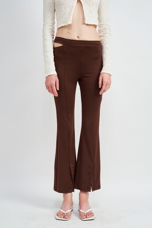 HIGH WAISTED SPLIT HEM PANTS - Robbi & Angel