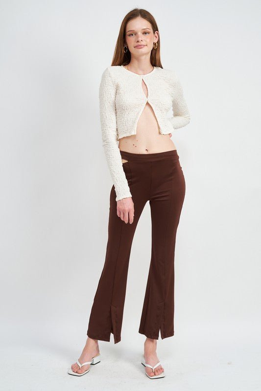 HIGH WAISTED SPLIT HEM PANTS - Robbi & Angel