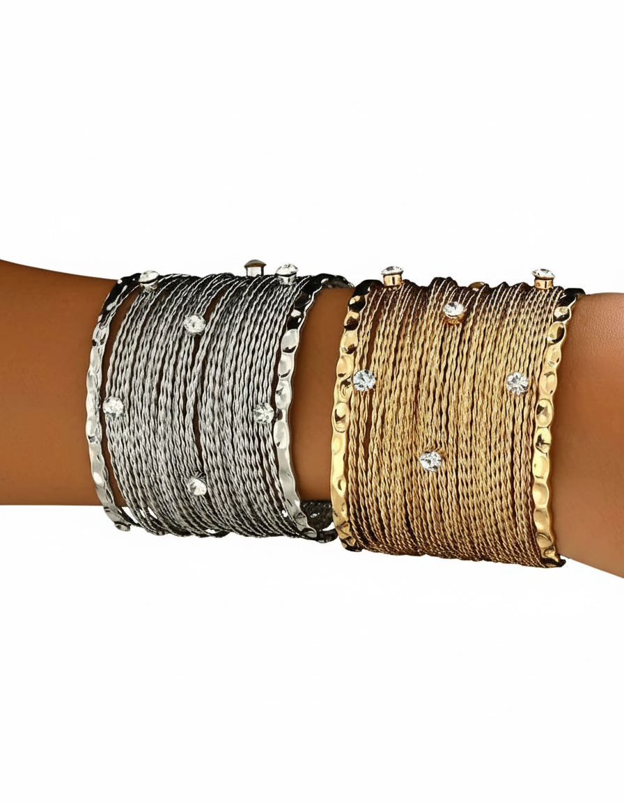 Luciana Crystal Cuff Bracelet