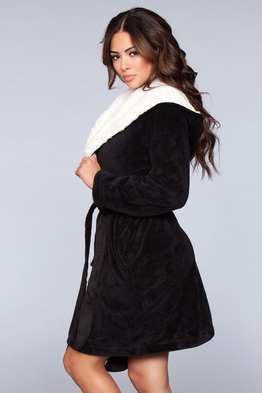 Janet Plush Fleece Color Block Robe