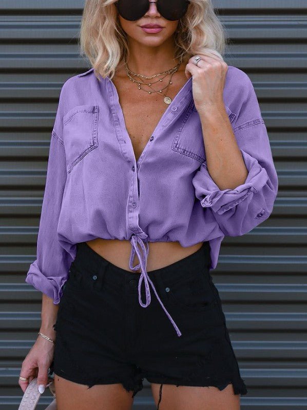 Denim cropped top - Robbi & Angel