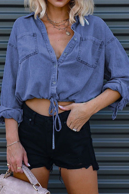 Denim cropped top - Robbi & Angel