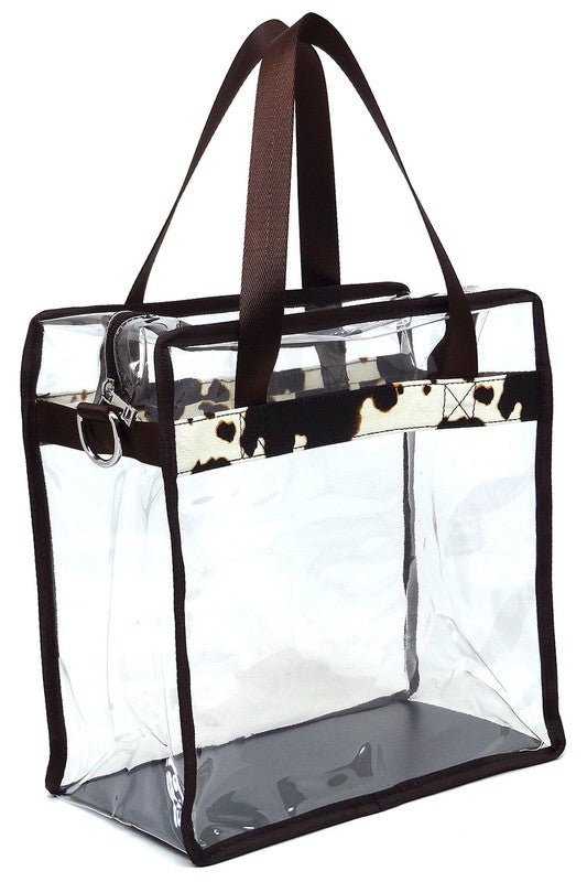 Fashion See Thru Transparent Tote Satchel - Robbi & Angel