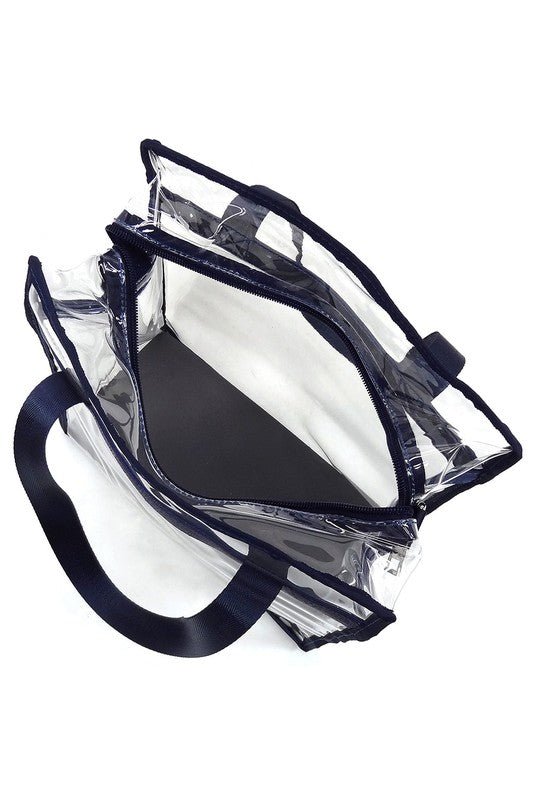 Fashion See Thru Transparent Tote Satchel - Robbi & Angel