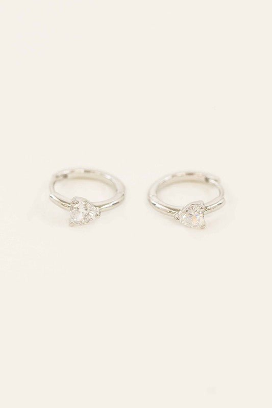 Heart Stone Hoops - Robbi & Angel