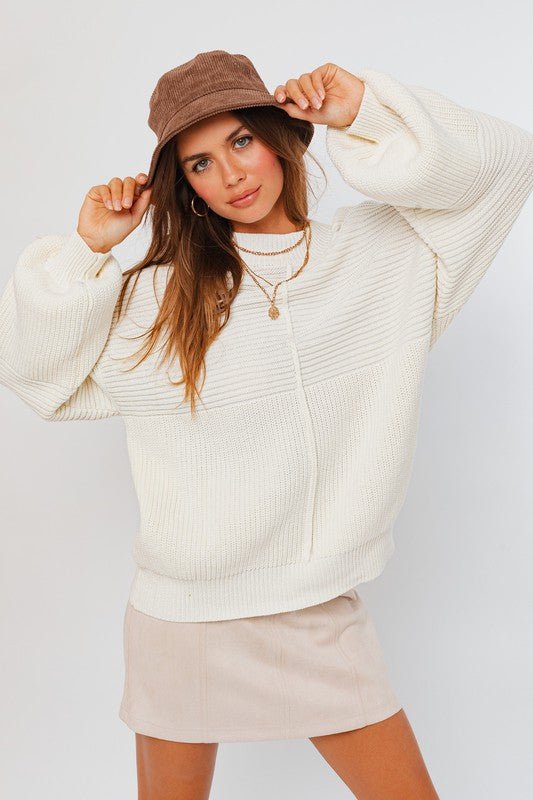 Ribbed Knitted Sweater - Robbi & Angel