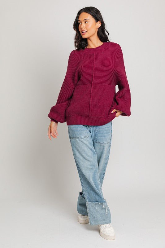 Ribbed Knitted Sweater - Robbi & Angel