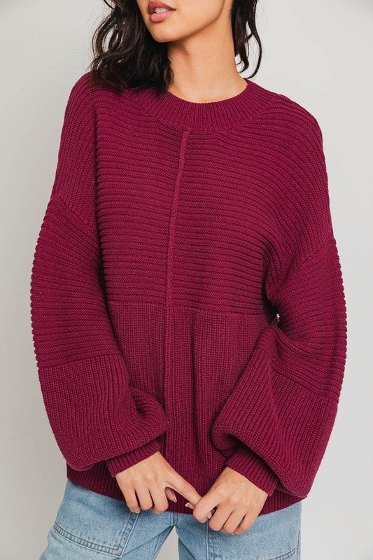 Ribbed Knitted Sweater - Robbi & Angel