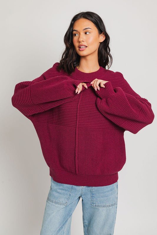 Ribbed Knitted Sweater - Robbi & Angel