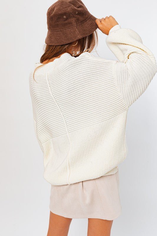 Ribbed Knitted Sweater - Robbi & Angel