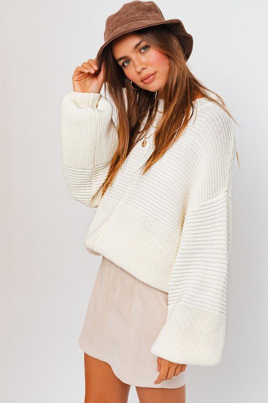 Ribbed Knitted Sweater - Robbi & Angel