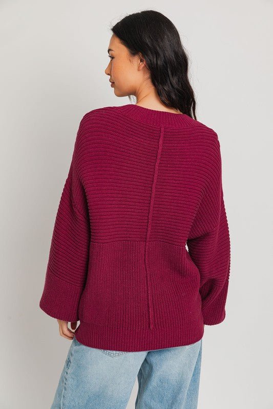 Ribbed Knitted Sweater - Robbi & Angel