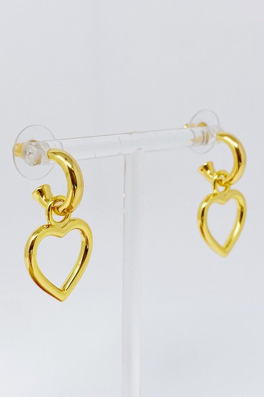 Love From Milan Heart Drop Earrings - Robbi & Angel