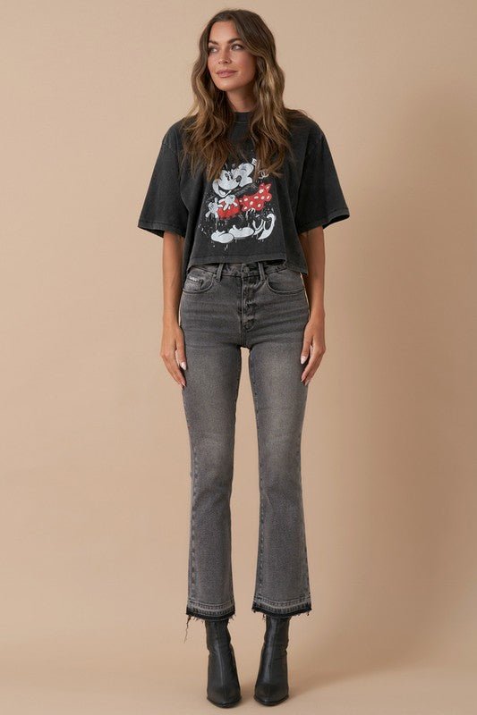 HIGH RISE CROP BOOT DENIM - Robbi & Angel