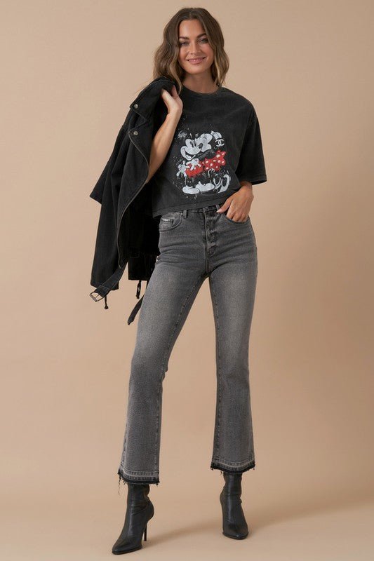 HIGH RISE CROP BOOT DENIM - Robbi & Angel