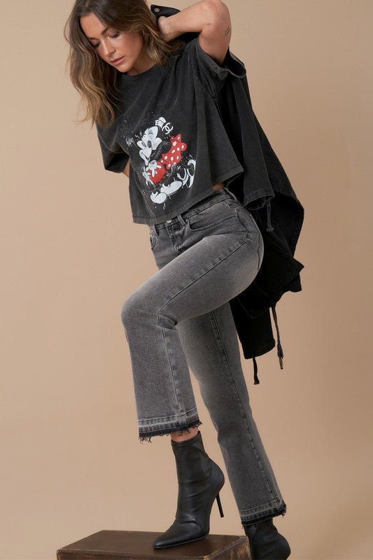 HIGH RISE CROP BOOT DENIM - Robbi & Angel
