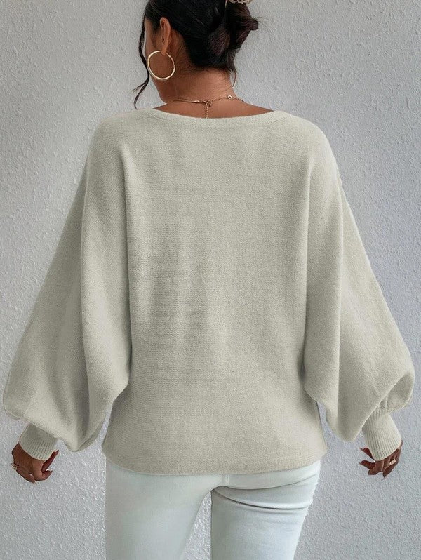 Oversized balloon sleeve sweater - Robbi & Angel