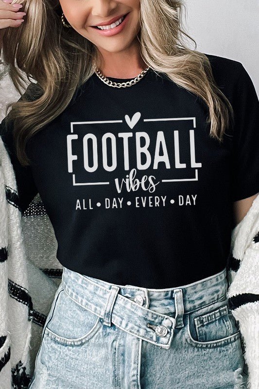 Game Day Fall Graphic Tee Football All Day