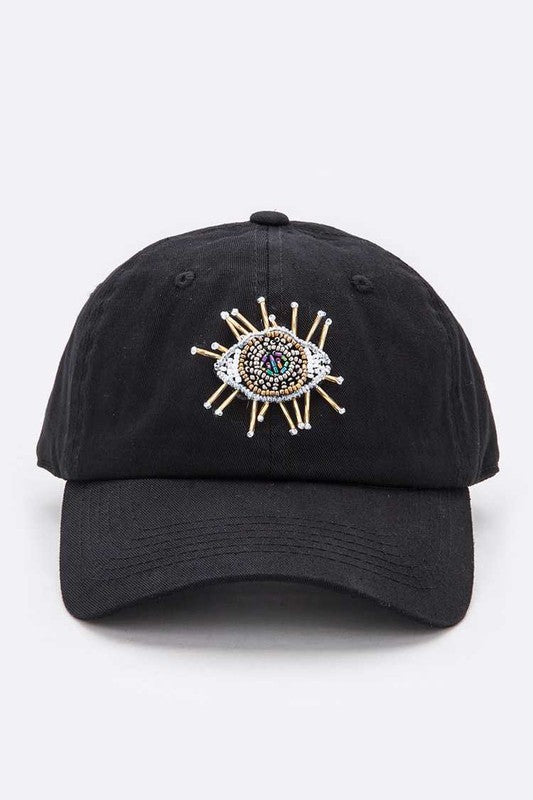 Beaded Eye Fashion Cotton Cap