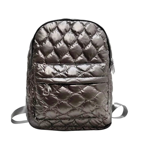 Jade Metallic Puffer Backpack - Robbi & Angel