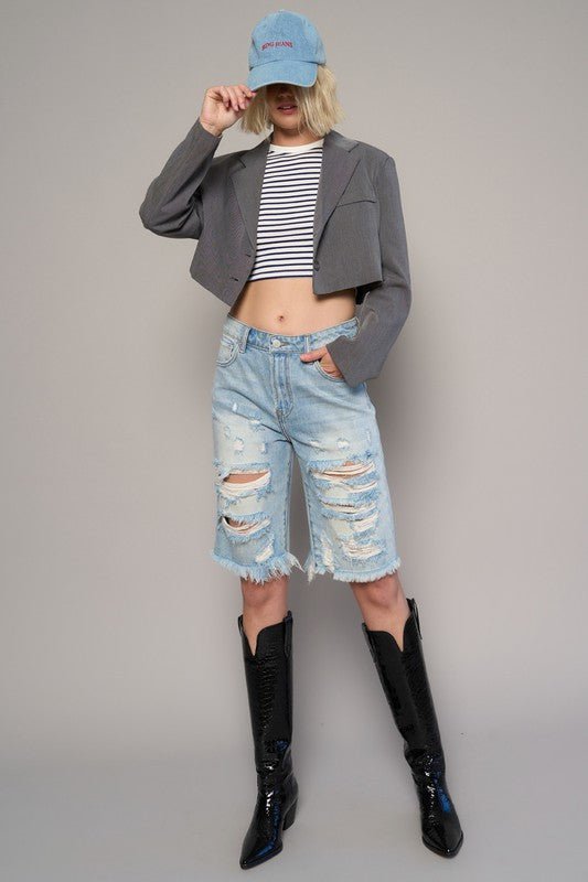 HIGH WAIST BERMUDA SHORTS - Robbi & Angel