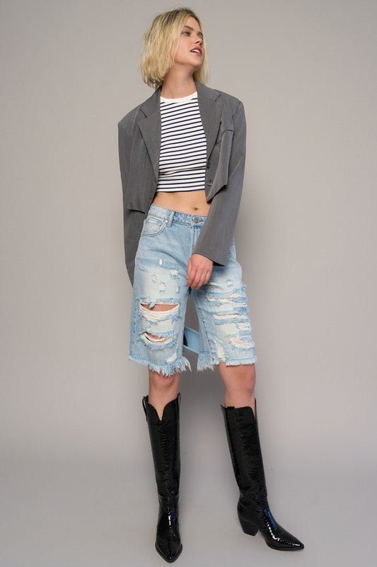 HIGH WAIST BERMUDA SHORTS - Robbi & Angel