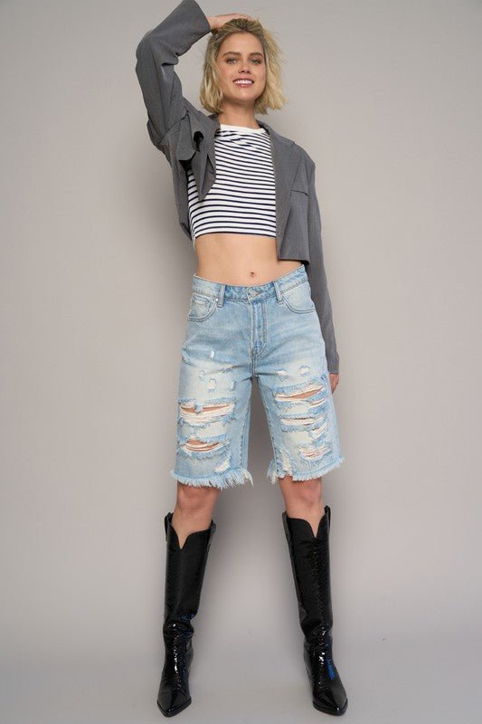 HIGH WAIST BERMUDA SHORTS - Robbi & Angel