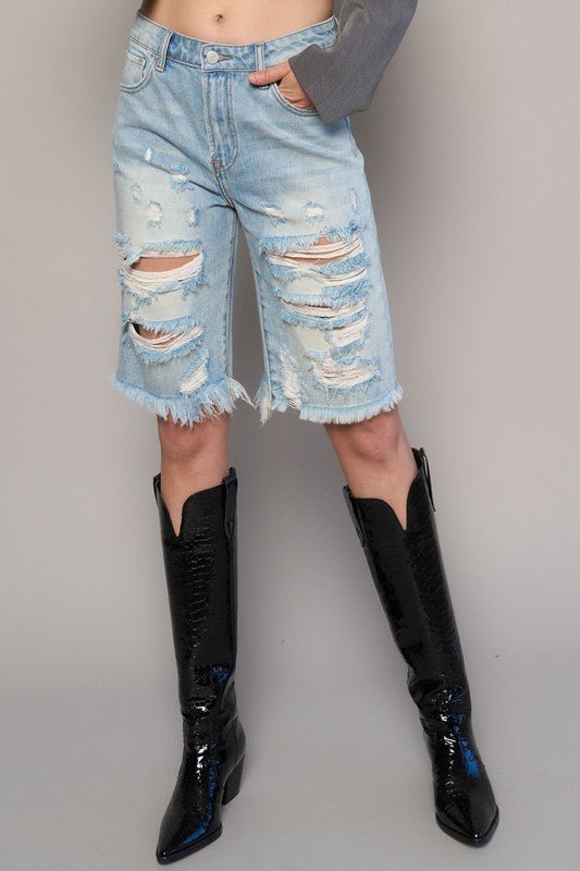 HIGH WAIST BERMUDA SHORTS - Robbi & Angel