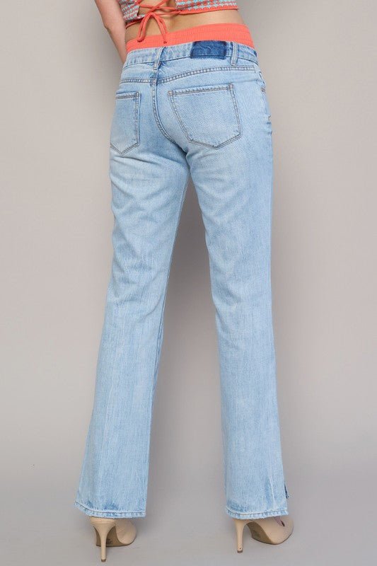 Low Rise Straight Jeans - Robbi & Angel