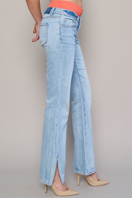 Low Rise Straight Jeans - Robbi & Angel