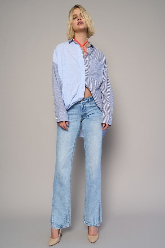 Low Rise Straight Jeans - Robbi & Angel