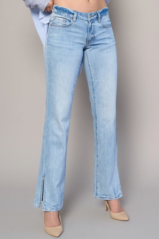 Low Rise Straight Jeans - Robbi & Angel