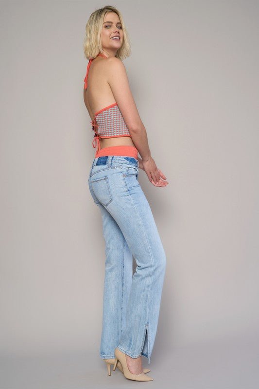 Low Rise Straight Jeans - Robbi & Angel