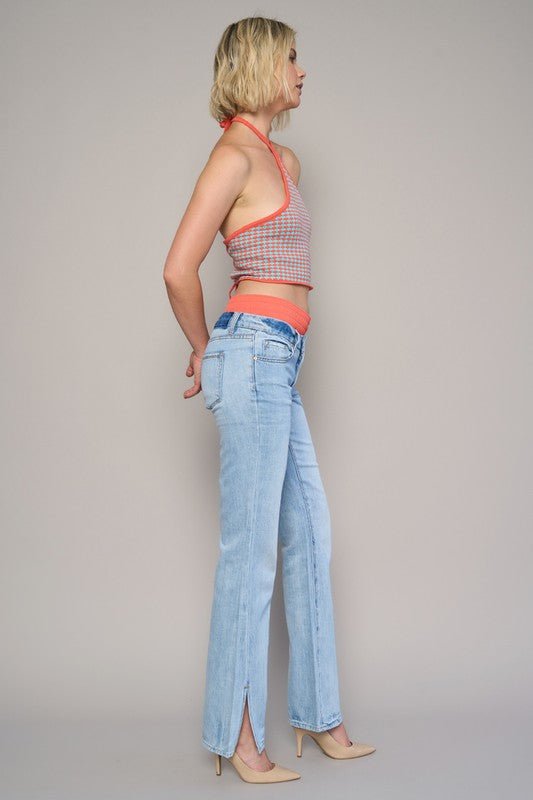 Low Rise Straight Jeans - Robbi & Angel