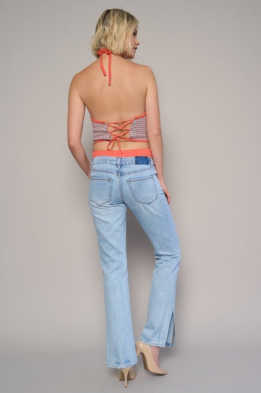 Low Rise Straight Jeans - Robbi & Angel