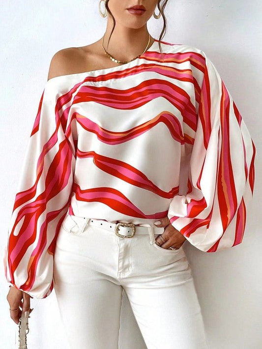 Striped off shoulder blouse - Robbi & Angel