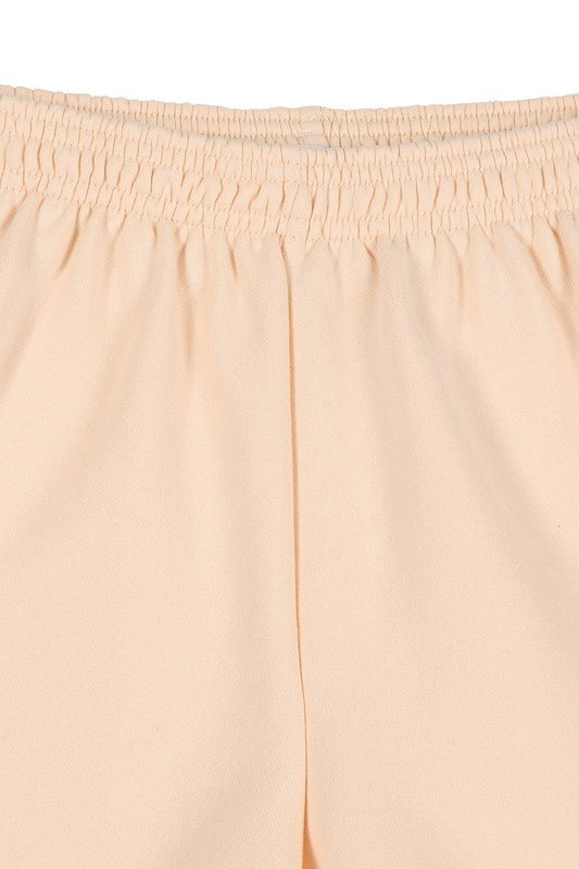 Cream sweat shorts