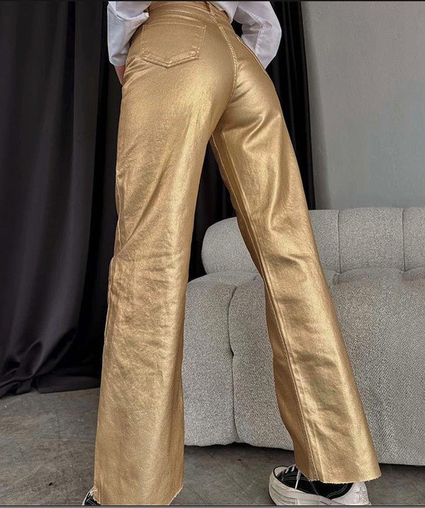 Metallic flare leg pants - Robbi & Angel