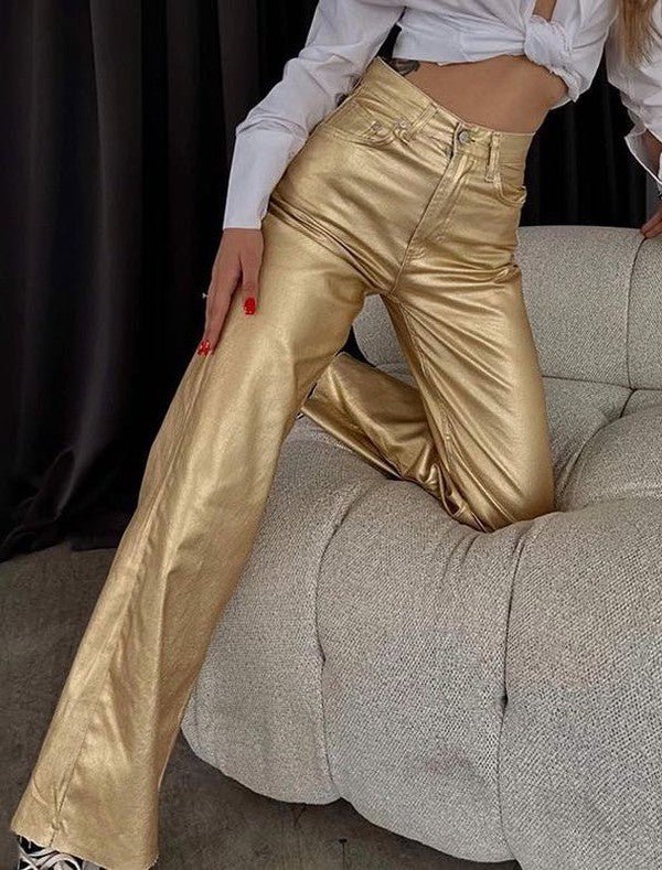 Metallic flare leg pants - Robbi & Angel