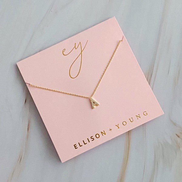 Understated Beauty Initial Necklace - Robbi & Angel
