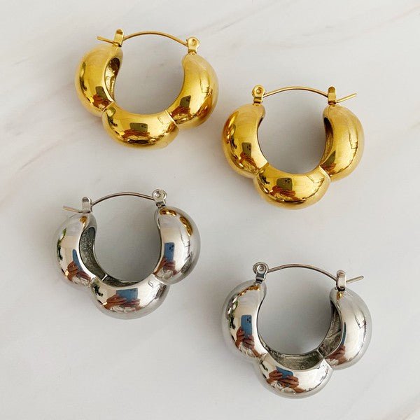 Beautifully Volumized Hoop Earrings - Robbi & Angel