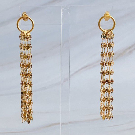 Chain Drape Dangle Earrings - Robbi & Angel