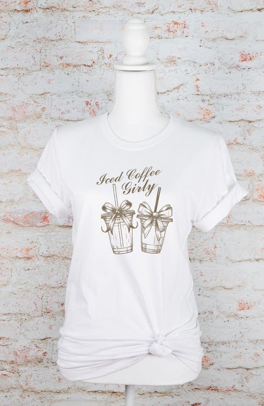 Iced Coffee Girly Graphic Tee - Robbi & Angel