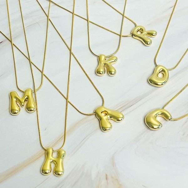 Balloon Letter Initial Necklace - Robbi & Angel