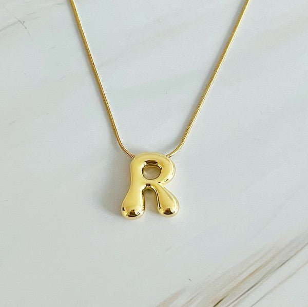 Balloon Letter Initial Necklace - Robbi & Angel