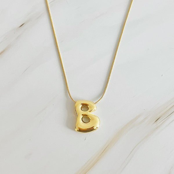 Balloon Letter Initial Necklace - Robbi & Angel