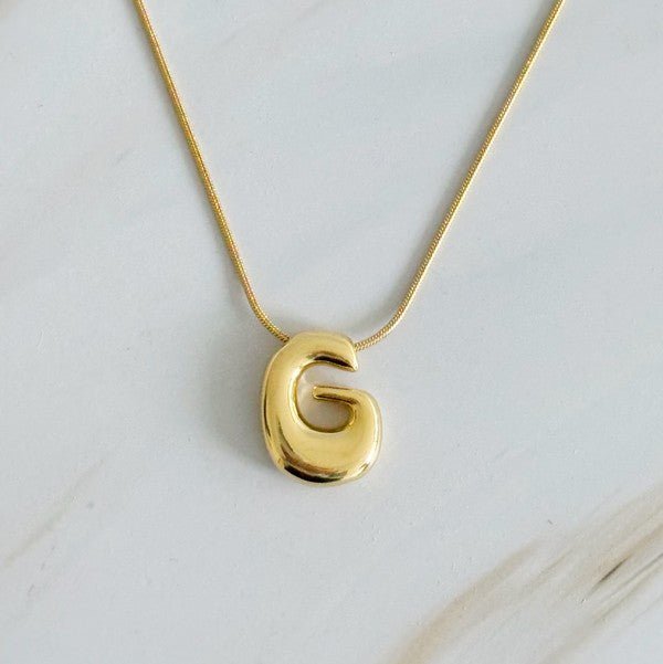 Balloon Letter Initial Necklace - Robbi & Angel