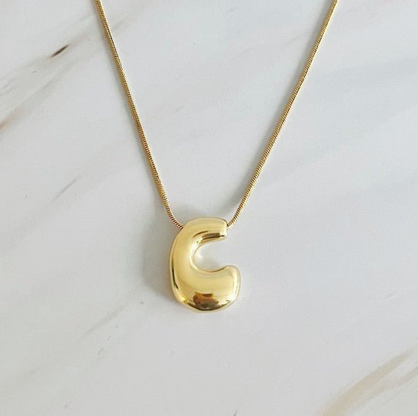 Balloon Letter Initial Necklace - Robbi & Angel